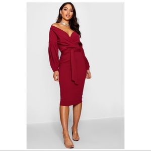 Off The Shoulder Midi Dress